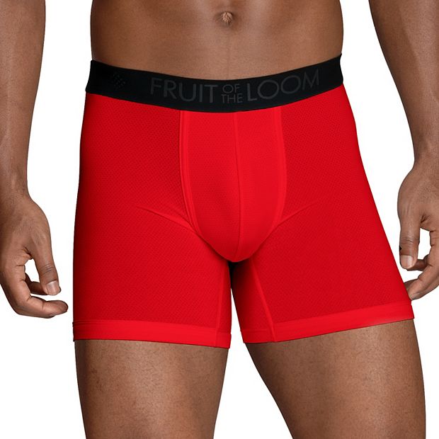 Men's BIG MAN Fruit of the Loom 3 Boxer Briefs Breathable Micro Mesh  Underwear