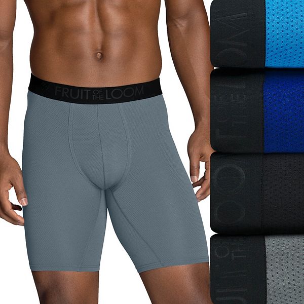 Athletic Works Men's Long Leg Breathable Mesh Performance Boxer