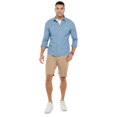Men's Sonoma Goods For Life® Chambray Two-Pocket Button-Down Shirt