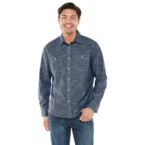 Men's SONOMA Goods for Life® Chambray Two-Pocket Button-Down Shirt