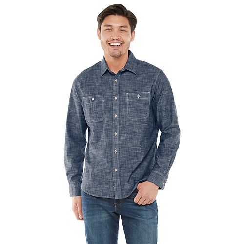 Men's SONOMA Goods for Life® Chambray TwoPocket ButtonDown Shirt