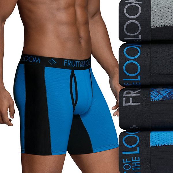 Fruit Of The Loom Men's Boxer Briefs 12-Pack Performance Stretch ...