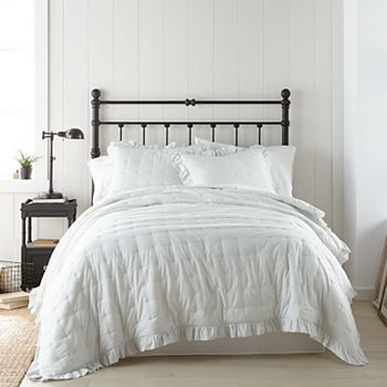 Heirloomed 3 Piece Ticking Stripe Quilt Set