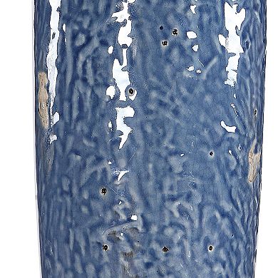 Blue Textured Ceramic Table Lamp