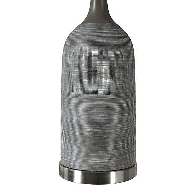 Olive Bronze Textured Ceramic Table Lamp