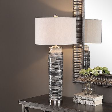 Tapered Textured Ceramic Table Lamp