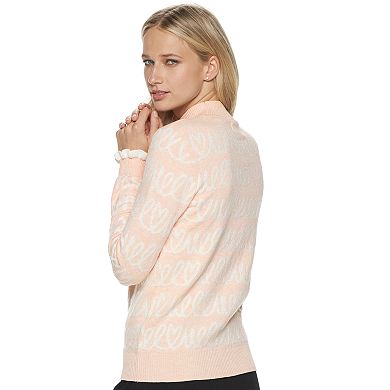Women's ELLE™ Scribble Heart Sweater