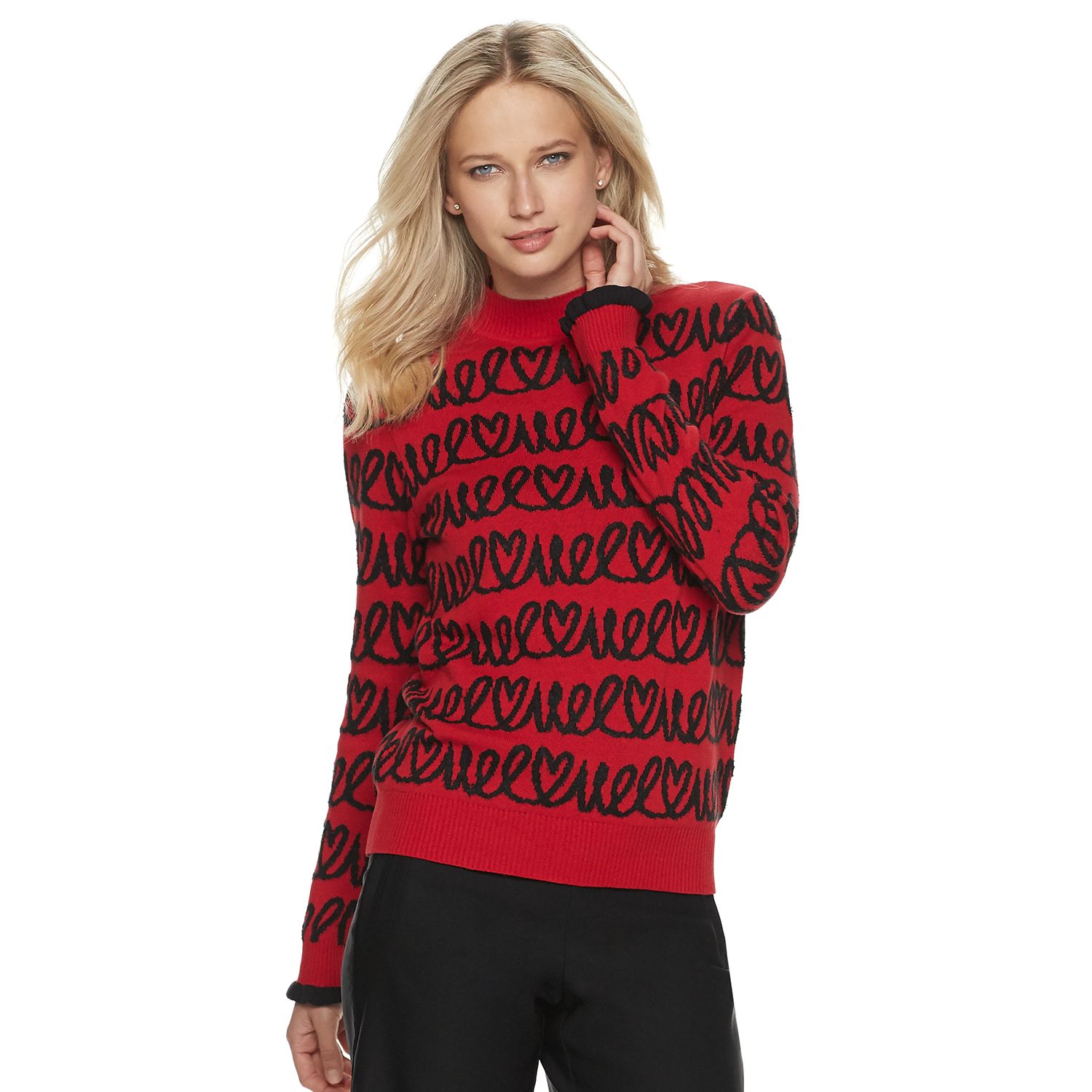 kohls womens red sweater