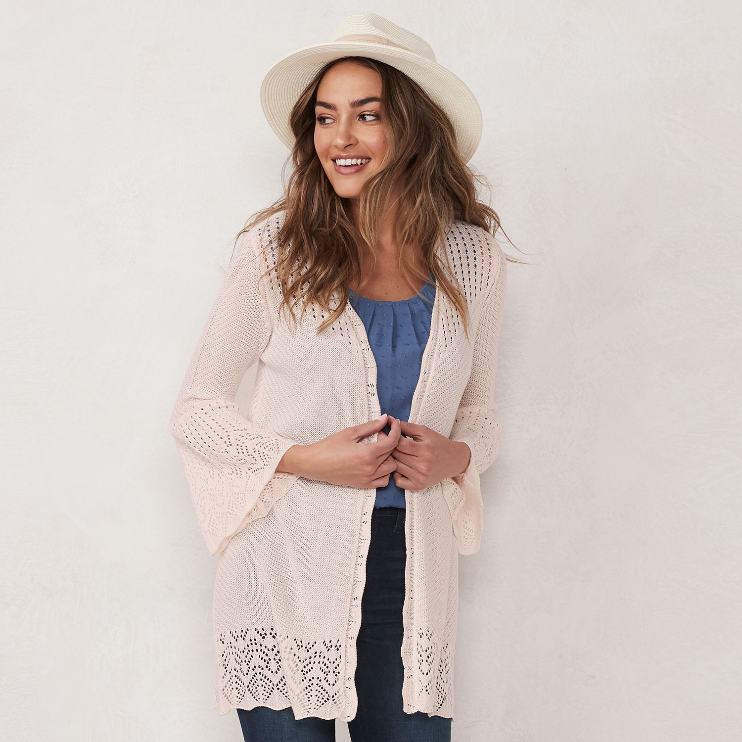 bell sleeve long cardigan