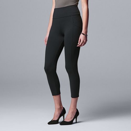 Women's Simply Vera Vera Wang High Rise Compression Capri Leggings