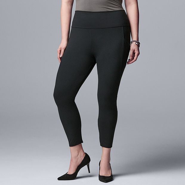 Plus-Size High-Rise Compression Capris