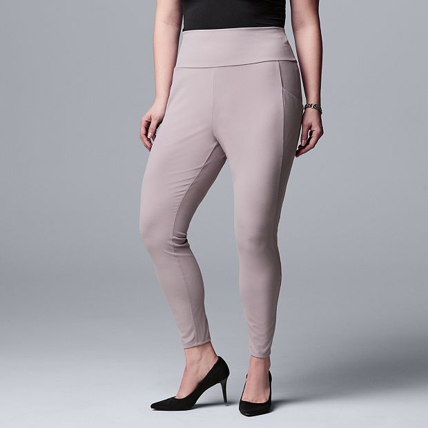 Plus Size Simply Vera Vera Wang Ultra High Rise Compression Leggings