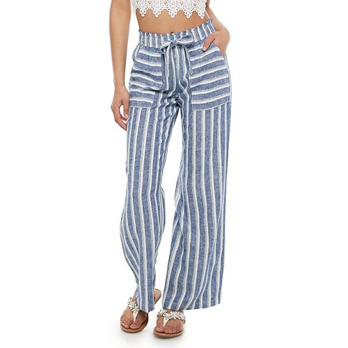Juniors' SO® Wide Leg Linen Pants