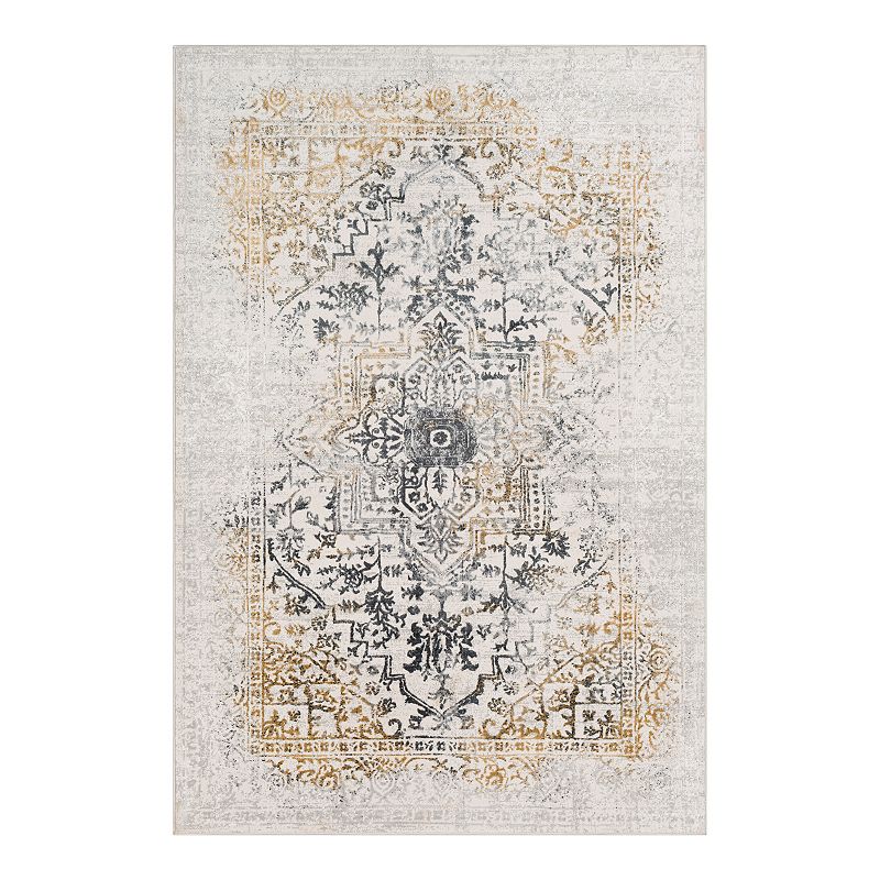 Decor 140 Makenna Mustard Rug, Grey, 5X7 Ft