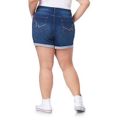 Juniors' Plus Size WallFlower High-Rise Insta-Soft Sassy Shorts