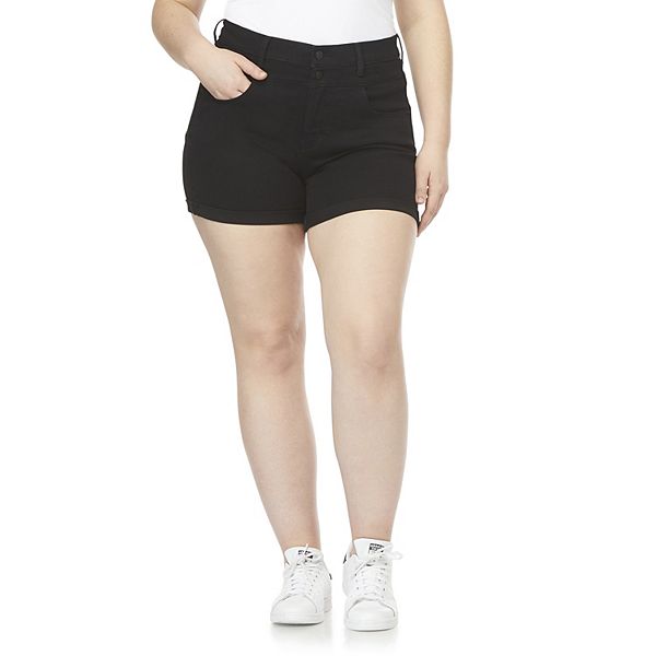 Juniors' Plus Size WallFlower High-Rise Insta-Soft Sassy Shorts