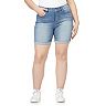 Juniors' Plus Size WallFlower High-Rise Insta-Soft Irresistible Mid-Length Shorts