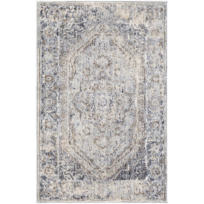 Decor 140 Reign Charcoal Rug, Beig/Green, 5X8 Ft
