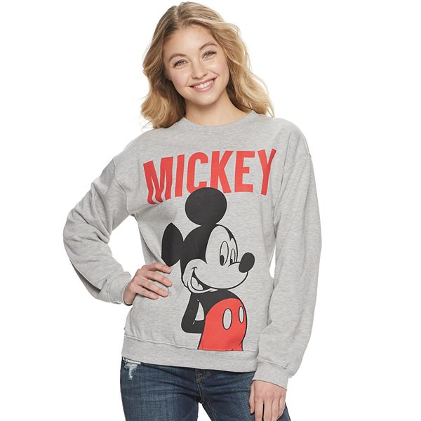 Juniors' Disney's Mickey Mouse Oversized Sweatshirt