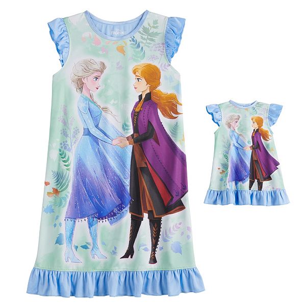 Disney s Frozen 2 Elsa and Anna Girls 4 8 Dorm Nightgown and