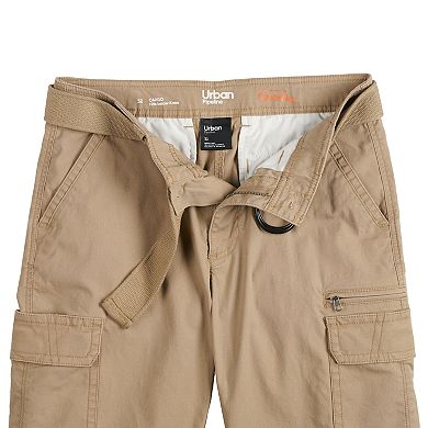 Men's Urban Pipeline® Belted Stretch Canvas Cargo Shorts