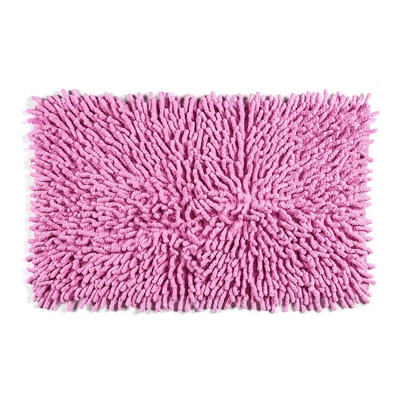 Kasstex Chenille Bath Rug, Pink, 20X32