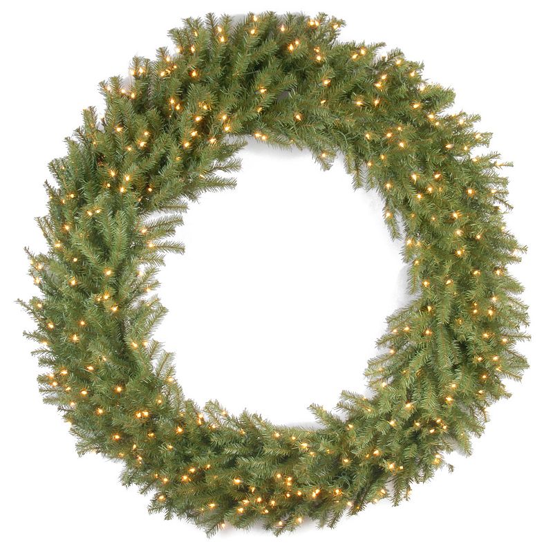 Pre-Lit Norwood Fir Deluxe Artificial Christmas Wreath - 60-Inch, Clear Lights