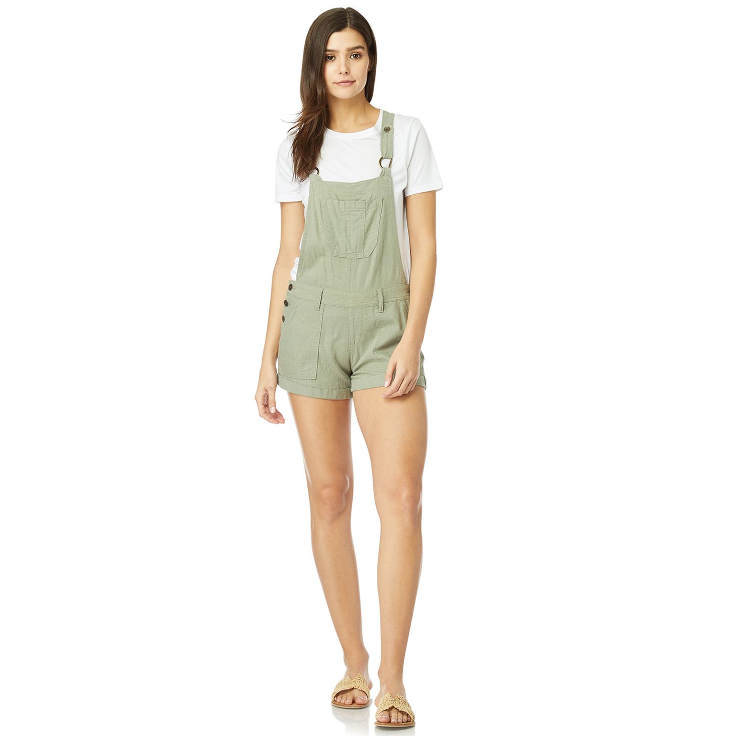 linen shortalls