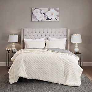 G H Bass Cable Knit Pinsonic Sherpa Comforter Set