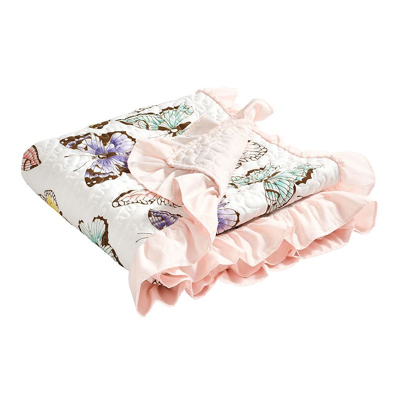 Lush Decor Flutter Butterfly Throw, Pink