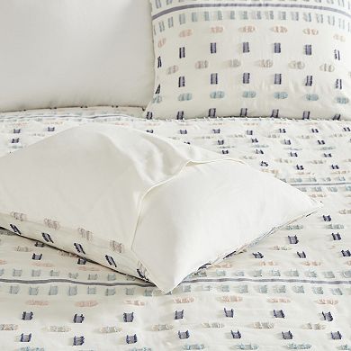 Urban Habitat Aidan Cotton Jacquard Duvet Cover Set with Throw Pillows