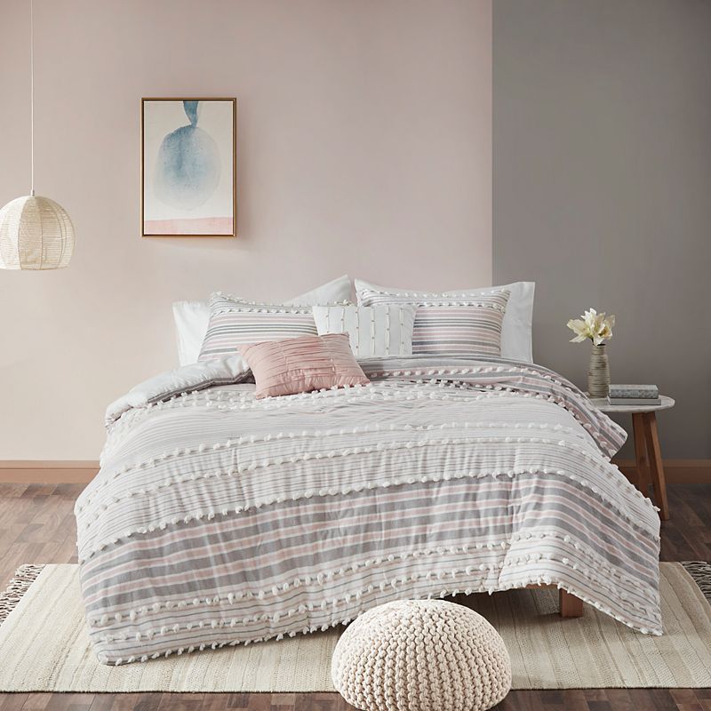 Urban Habitat Calum Jacquard 5-Pc. Duvet Cover Set, Full/Queen Bedding
