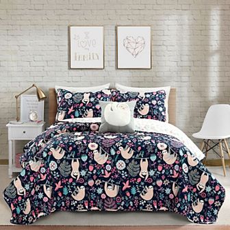 Lush Decor Sloth Quilt Set