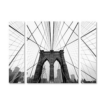 Trademark Fine Art 'NYC Brooklyn Bridge' Multi Panel Art Set
