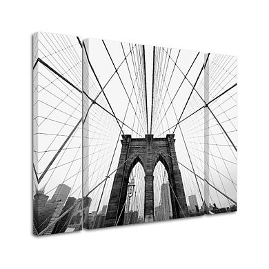Trademark Fine Art 'NYC Brooklyn Bridge' Multi Panel Art Set