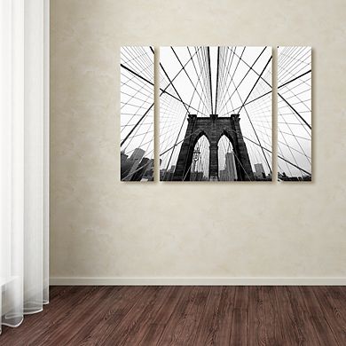 Trademark Fine Art 'NYC Brooklyn Bridge' Multi Panel Art Set
