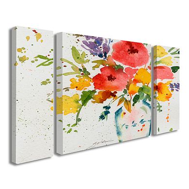 Trademark Fine Art 'White Vase with Flowers' Multi Panel Art Set