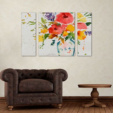 Trademark Fine Art 'White Vase with Flowers' Multi Panel Art Set