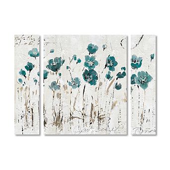 Trademark Fine Art "Abstract Balance VI Blue" Multi Panel Art Set