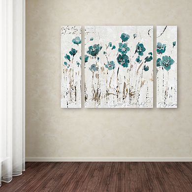 Trademark Fine Art "Abstract Balance VI Blue" Multi Panel Art Set