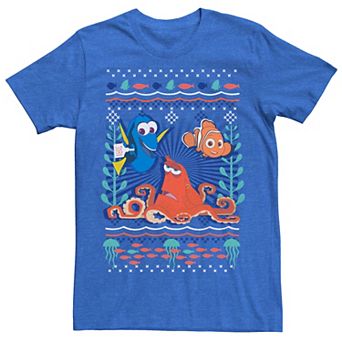 Disney / Pixar's Finding Dory Men's Hank Nemo Dory Ugly Sweater Style Graphic Tee