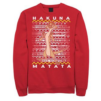 Disney's The Lion King Timon Men's Ugly Christmas Sweatshirt