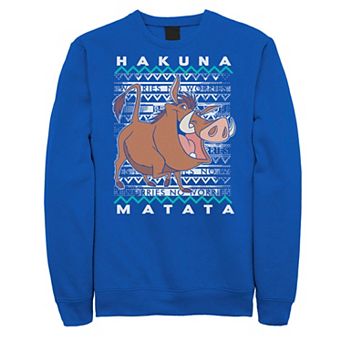 Men's Disney Lion King Pumba Ugly Christmas Sweatshirt