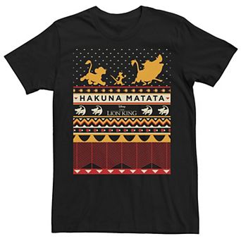 Disney's Lion King Hakuna Matata Ugly Christmas Sweater Men's Tee