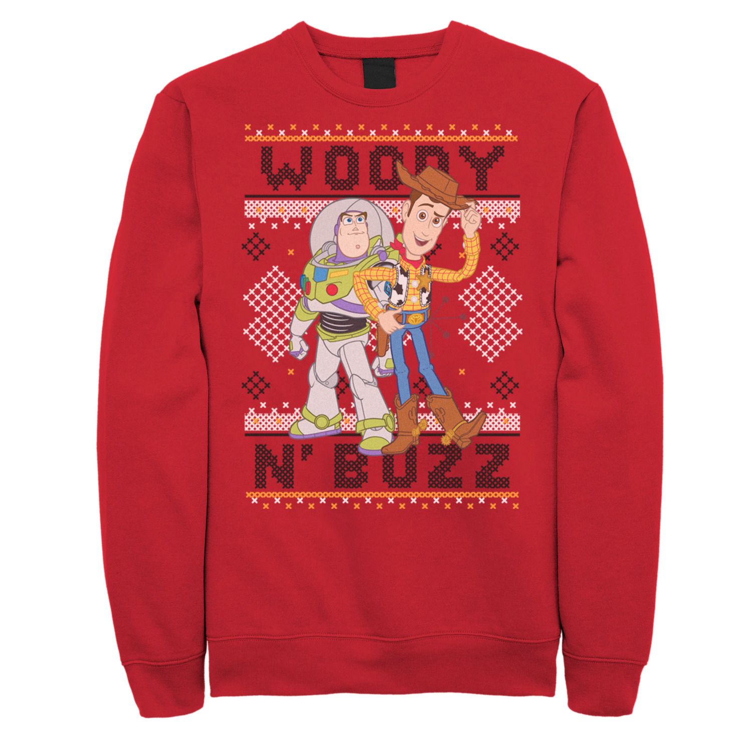 Image for Disney / Pixar s Toy Story Men's Woody & Buzz Ugly Christmas Graphic Fleece Pullover at Kohl's.