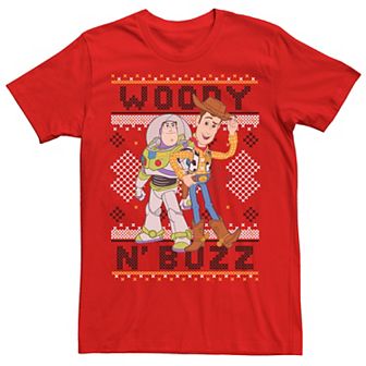 Disney / Pixar's Toy Story Men's Woody & Buzz Ugly Christmas Graphic Tee