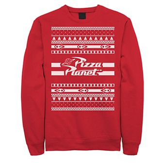 Disney / Pixar's Toy Story Men's Pizza Planet Ugly Christmas Graphic Fleece Pullover