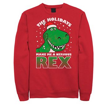 Disney / Pixar's Toy Story Men's Holidays Make Me A Nervous Rex Sweatshirt