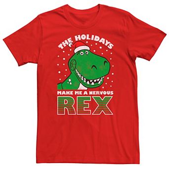 Disney / Pixar's Toy Story Men's Holidays Make Me A Nervous Rex Tee