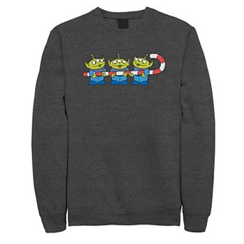 Disney / Pixar's Toy Story Men's Aliens Candy Cane Holiday Graphic Fleece Pullover